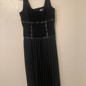 Spiegel Black Maxi Dress with Beaded Empire Waist